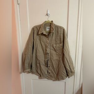 Zara Shirt Jacket Button Down Linen Medium NWOT